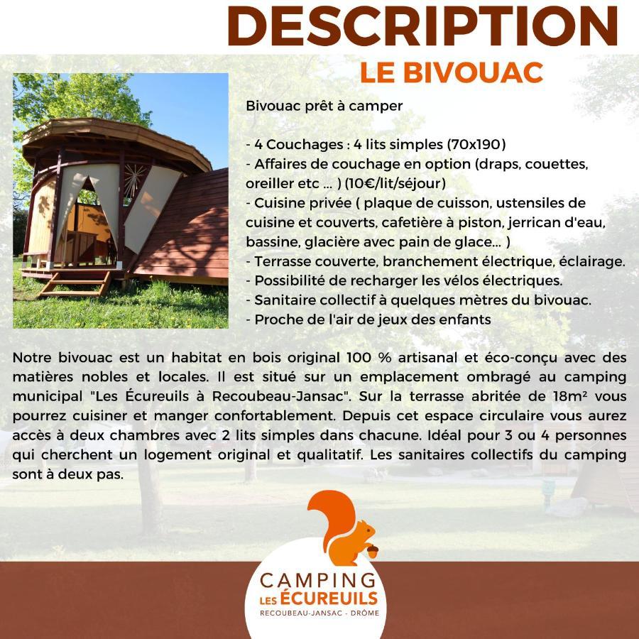Habitat Createur - Hebergements Insolites Au Camping Municipal "Les Ecureuils" Recoubeau-Jansac Extérieur photo