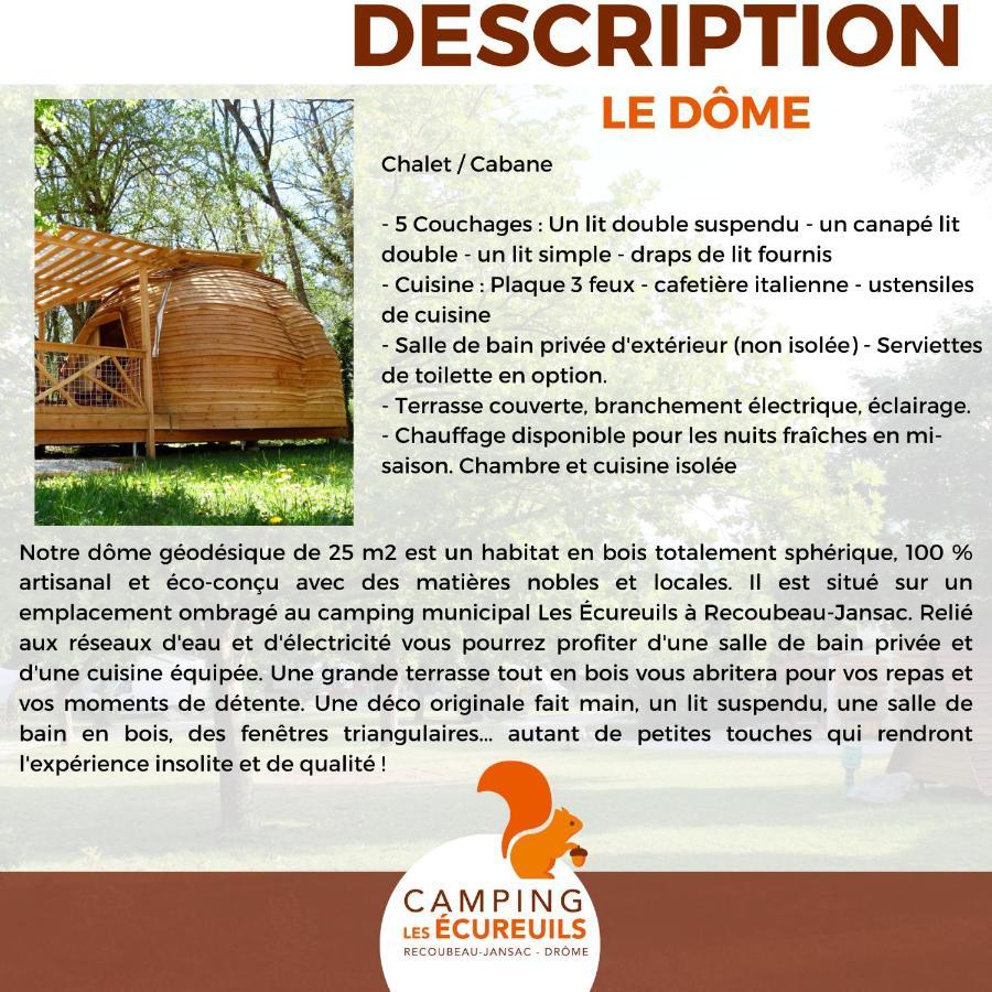 Habitat Createur - Hebergements Insolites Au Camping Municipal "Les Ecureuils" Recoubeau-Jansac Extérieur photo
